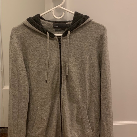 vince men's cashmere hoodie